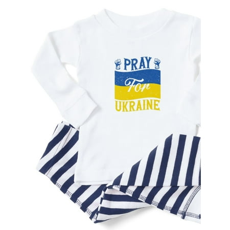 

CafePress - Pray For Ukraine Pajamas - Toddler Long Sleeve Pajama set