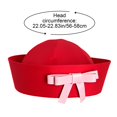 thumbnail image 3 of Hsqqdc Sweet Bow Sailor Hat, Navy Yacht Cap Simple Style for Nautical Events, 3 of 7