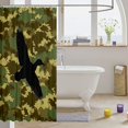 thumbnail image 3 of Manfei Minimalism Duck Camo Shower Curtain 72Wx72L, Vintage Camouflage Shower Curtain 72Wx72L, Forest Green, 3 of 5