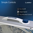thumbnail image 4 of Lasko Weather-Shield Performance Box Fan, 3 Speeds, Innovative Wind Ring System for Up to 30% More Air, Carry Handle for Bedroom, Office, Home, 20 Inch, White, 3720, 4 of 6