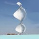 thumbnail image 1 of Molienda de viento de sublimación en blanco cinético, carillón de viento en espiral 3D, escultura colgante para exteriores, decoración de jardín interior, 10 x 25 cm, 1 of 5