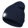 thumbnail image 2 of 2WIN2BUY Unisex Beanie with Light Built In,USB Rechargeable Hands Free Headlamp Knitted Hat,Winter Warm Fleece Lined LED Beanie,Navy Blue, 2 of 10