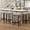 Gray, variant on Kicctian Bar Stools Set of 4 – 24" Counter Height Leather Barstools with Irregular Legs, Compact for Small Spaces, Kitchen Home Bar Dining Room, Caramel,Brown