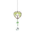 thumbnail image 3 of Red leaves Árbol de la vida con hojas de corazón, colgante de cristal con forma de gota, atrapasueños, fabricante de arcoíris, colgante de prisma, campanas de viento para decoraci, 3 of 5