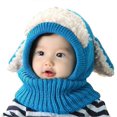 thumbnail image 2 of Conjunto de gorro y bufanda ZHAOCHENG para niños de invierno color azul, 2 of 2