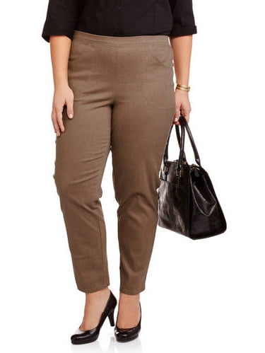 woven stretch petite pull pants plus lengths pocket regular walmart