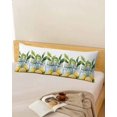 thumbnail image 5 of Lemon Body Pillow Cover 20 x 60 Inch Decorative Pillow Cover Summer Watercolor Fruit Green Leaf in Vase Lumbar Pillowcase Seasonal Rectangle Cushion Case for Couch Sofa Bed Living Room, 5 of 7