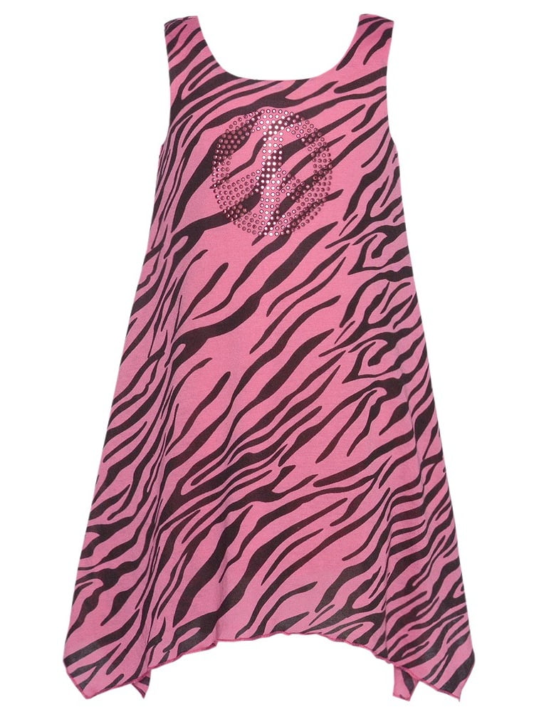 pink and black animal print dress