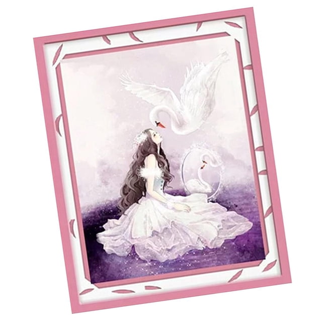 DIY 5D Diamond Painting Swan Princess Rhinestone Stitch Home Decor Gift Macarena Punto de cruz