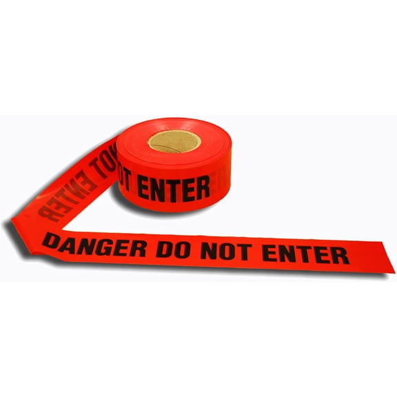 12-Pack of Cordova T20212 Pro Pack 2.0-MIL Red Danger Do Not Enter Barricade Tape, 3 in. x 1000 ft. Roll