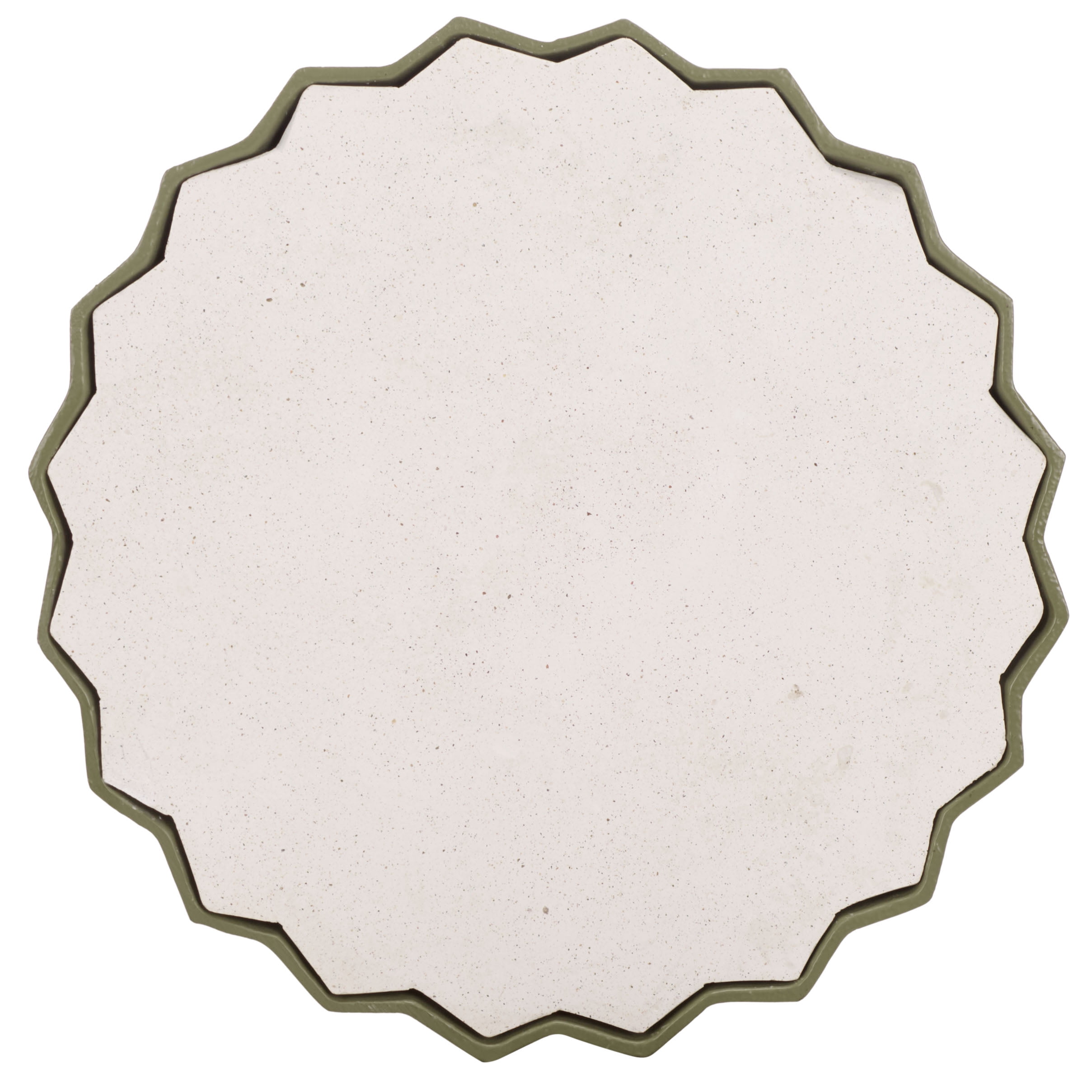 Safavieh Couture Cindylyn Concrete Top Modern End Table, Olive Green/White