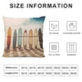 thumbnail image 5 of Creowell Surfboards Sandy Beach Ocean Indoor Outdoor Pillow Covers for Couch Sofa Car Bedroom - 1PC 18x18in, 5 of 5