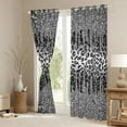 thumbnail image 3 of Homewish Cheetah Print Blackout Curtains Set of 2 (52x84 Each) for Female Men Adults,Bling Grey Glitter Window Curtains,Abstract Gradient Curtains and Drapes,Lightweight Room Decor, 3 of 6