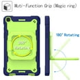 thumbnail image 4 of Kids Case for Samsung Galaxy Tab A 8.0 inch 2019 Tablet SM-T290/T295, Dteck 360 Degree Swivel Handle Grip Stand Heavy Duty Rugged Shockproof Case with Carrying Shoulder Strap, Navy/Green, 4 of 9