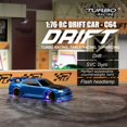 thumbnail image 3 of Turbo Racing 1:76 C64 Drift RC Car avec Gyroscope Radio Voiture Télécommandée Entièrement Proportionnelle Jouets pour Enfants et Adultes c10 Vert, 3 of 6
