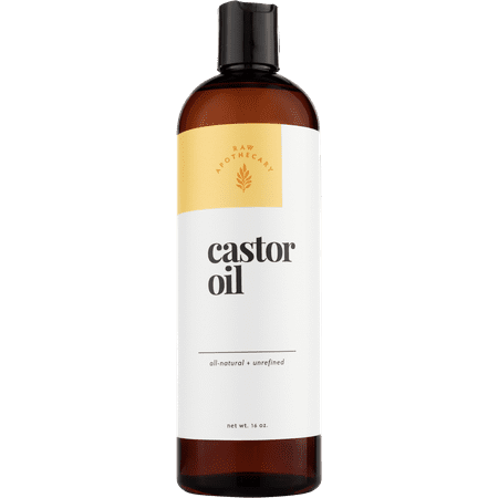 Castor Oil, 100% All Natural by Raw Apothecary- All-In-One Hair and Skin Care Oil (16