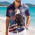 thumbnail image 5 of Yindaity July 4th Shirts for Men USA 4th of July Shirts for Men American Flag Short Sleeve Patriotic Independence Day Tee Top(Purple,XL), 5 of 6
