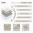 thumbnail image 4 of PowerSellerUSA Self-Stick Vinyl Modern Geometric Floor Tiles Ultra Durable 1.5mm Thick Tiles, 1-Pack/20 Square Ft., 12" x 12", Toffee Medallion, 4 of 8
