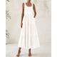 thumbnail image 3 of Vestido BTFBM para mujer con ojales de verano, midi, blanco, talla S, 3 of 9