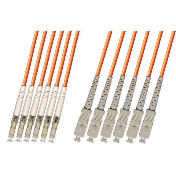 RiteAV - Direct Burial/Outdoor LC-SC 6-Strand Fiber Optic Cable - Multimode (62.5/125) - 150M