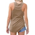 thumbnail image 4 of Summer Women's V Neck Sleeveless Tank Tops Workout Yoga Loose Lightweight Flowy Tee Shirts with Pocket, 4 of 5