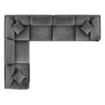 thumbnail image 3 of Modway Commix 6-Piece Down Filled Overstuffed Performance Velvet Sectional Sofa in Gray, 3 of 10