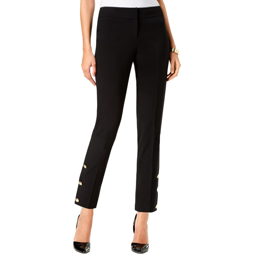 Nine West Nine West Womens High Rise Embellished Ankle Pants