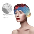 thumbnail image 2 of Kdxio Sunset Rose Elegance Print Shower Cap for Women,Elastic and Reusable,Double Waterproof Layers Bathing Hat, 2 of 6