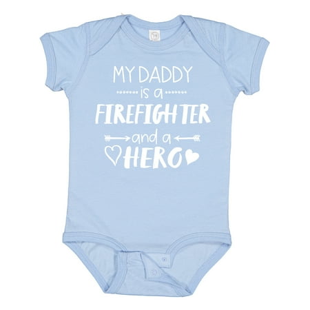 

Inktastic My Daddy is a Firefighter and a Hero Gift Baby Boy or Baby Girl Bodysuit