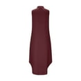 thumbnail image 5 of Burgundy Wine Teen Girls Loose Fit Vneck Dresses Sundresses for Women Sleeveless Maxi Long Beach Lounge Hawaiian Tropical Basic Fall Summer Dresses 2025 Clothes Trendy S, 5 of 9