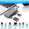 thumbnail image 3 of Lector de tarjetas CFexpress tipo B 8 en 1 Yeemie Pro con 2 USB 10G, 3 of 8