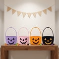 thumbnail image 5 of Purple Rope Storage Basket, Trick Or Treat Basket, Halloween Gift Basket, Halloween Party Favors for Student, 9X8X8 Inch Jack O Lantern Pumpkin Woven Tote Bag, Multi-Functional, 5 of 7