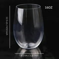 thumbnail image 4 of Plastic Spirits Stemless Wine Glasses for Red or White Wine (Set of 4)-12oz-14oz, Wine Tasting, Wedding, Anniversary, Party, 4 of 6