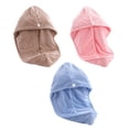 thumbnail image 1 of Laklulu Toalla para el cabello de microfibra Ultra absorbente, turbante para el cabello de secado rápido suave, 1 of 5