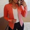 thumbnail image 2 of HJYCHN Jackets for Women Ladies Cardigan Solid Long Sleeve Pocket Coat Outerwear Trench Style Casual Womens Winter Coat Red L, 2 of 3