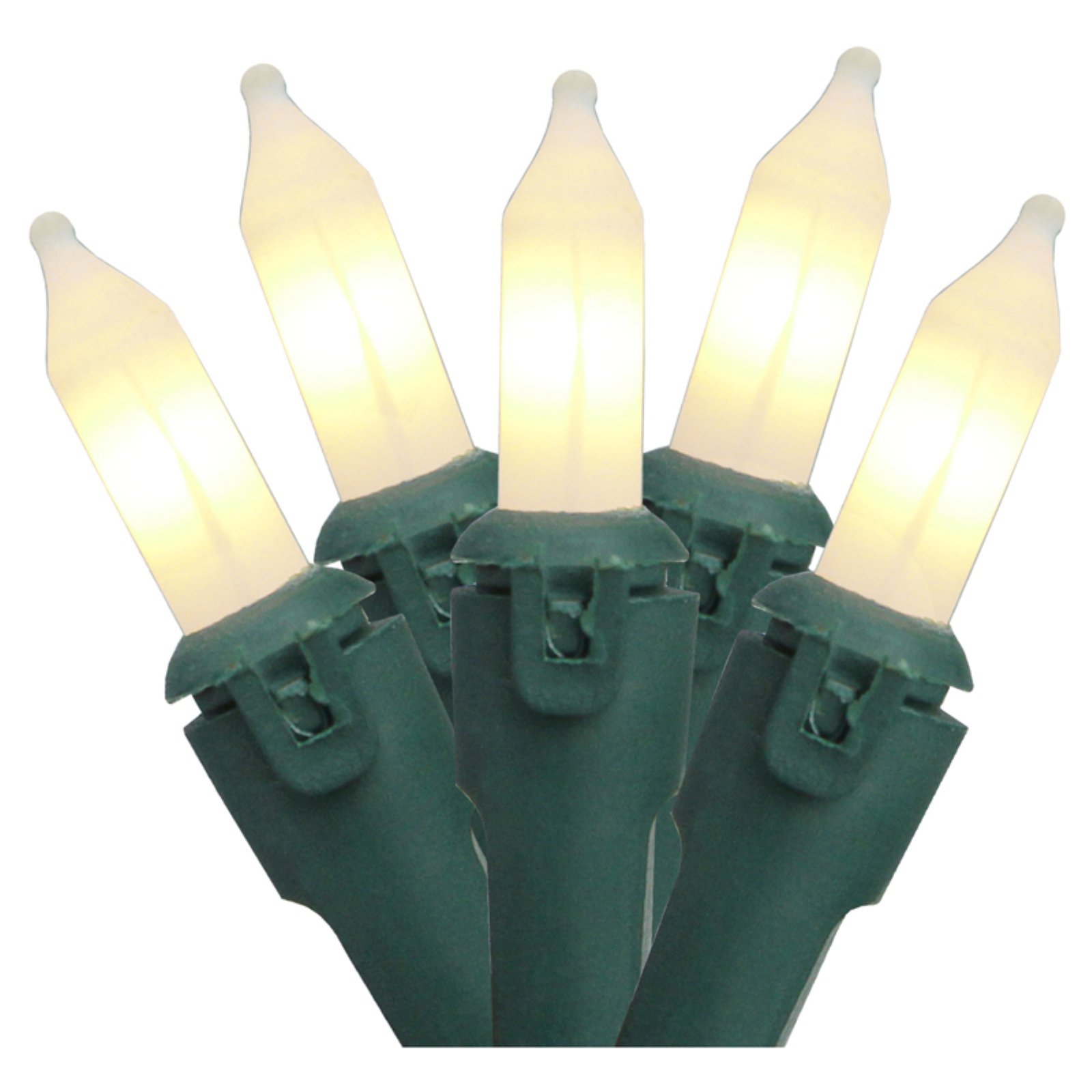 GKI/Bethlehem Lighting 50 ct. Frosted Commercial Grade Mini Christmas Lights with Green Wire 5.5