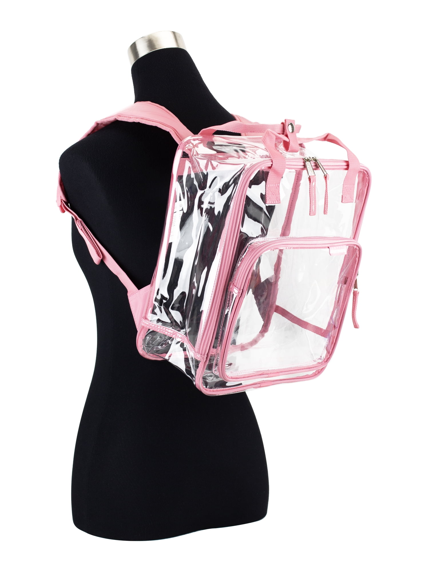 Eastsport Double Handle Clear Backpack, Pink Lemonade
