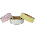 thumbnail image 2 of Wrapables Glitter and Shine Washi Tapes Decorative Masking Tapes (Set of 3), Solid Glitter Pastel, 2 of 3