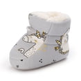 thumbnail image 4 of Maxcozy Baby Boy Girl Winter Boots Newborn Shoes Winter Snow Bowknot Anti-Slip Soft Sole Warm Infant Toddler Prewalker Booties Unicorn 0-6 Months, 4 of 9