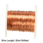 Unique Bargains 0.35mm Dia Magnet Wire Enameled Copper Wire Coil 164' Length
