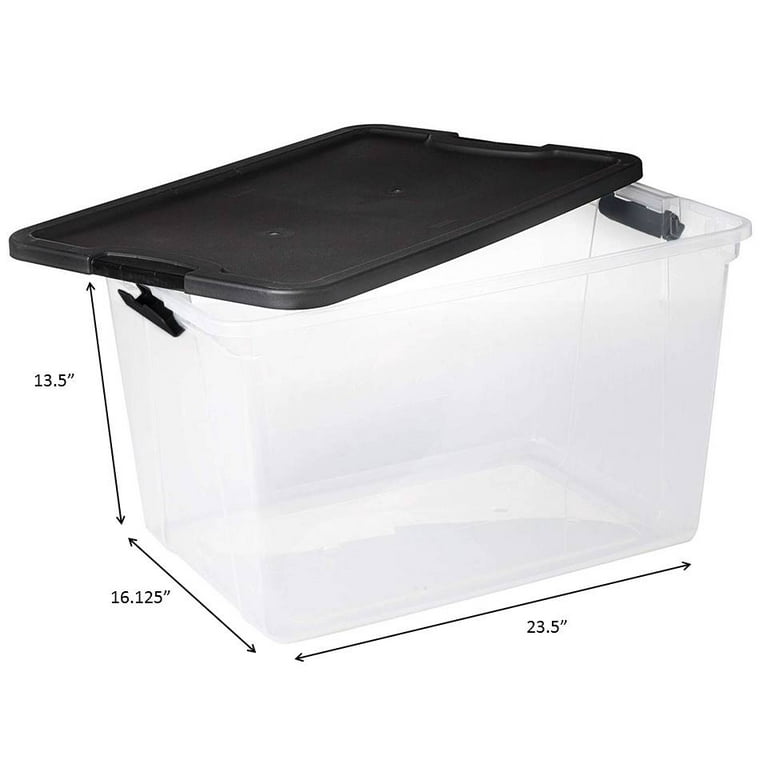 Homz 28 Qt Snaplock Clear Plastic Storage Container Bin with Secure Lid (4  Pack), 1 Piece - Kroger