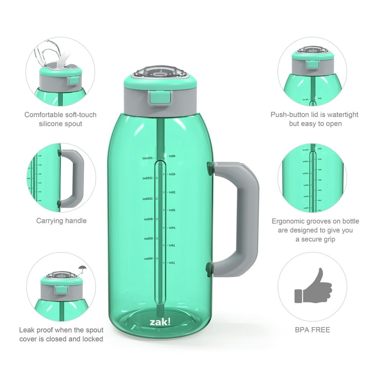  Zak Designs Genesis Durable Plastic Water Bottle with