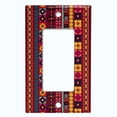 thumbnail image 5 of Metal Light Switch Plate Cover Ethnic Aztec Tribal Art Pattern Burgundy SFR061, 5 of 13