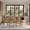 Table with 6 Chairs, variant on Kithkasa 5 Piece Dining Room Set for 4, 47 in Farmhouse Kitchen Table Set with 4 Upholstered Chairs, Natural Wood Dining Room Furniture