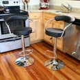 thumbnail image 2 of Offex Adjustable Height Black Vinyl Swivel Bar Stool - Set of 2, 2 of 2