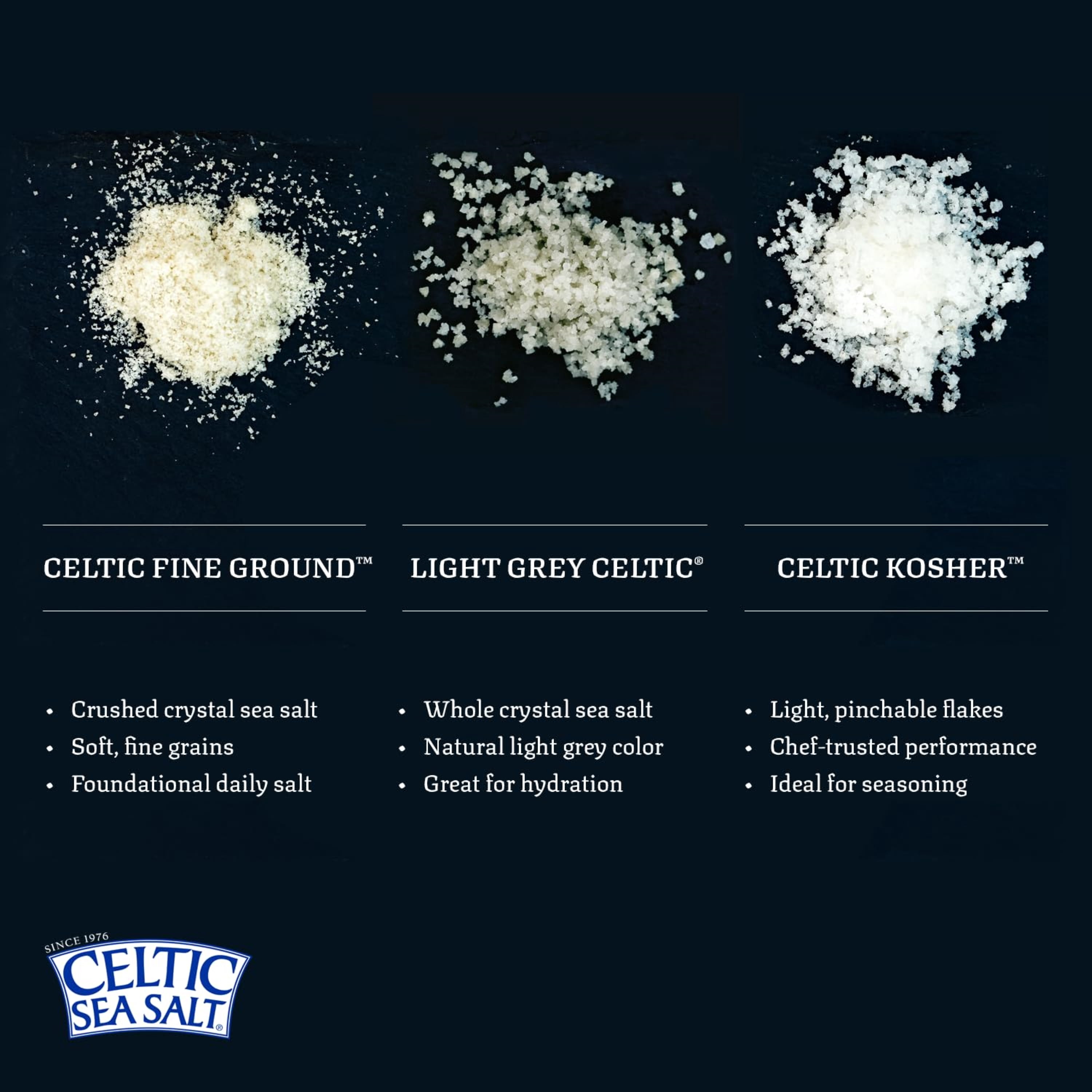 Celtic Sea Salt Fine Light Grey, Resealable Bag, 16oz - Walmart.com