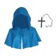 thumbnail image 5 of Capa de Halloween, Capa de , Cosplay de Halloween, Sombrero de Capucha de gótica, Capa Corta Azul Jinwen Capucha de Halloween, 5 of 8