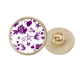 thumbnail image 1 of Broche de oro metálico circular Unbranded de pez fondos marinos, 1 of 3