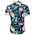 thumbnail image 4 of Vedolay Two Piece Short Outfits Men Set Beach Outfit Button Down Shirt and Short,Black 4XL, 4 of 5