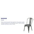 thumbnail image 4 of Flash Furniture Commercial Grade Distressed Silver Gray Metal Indoor-Outdoor Stackable Chair, 4 of 14